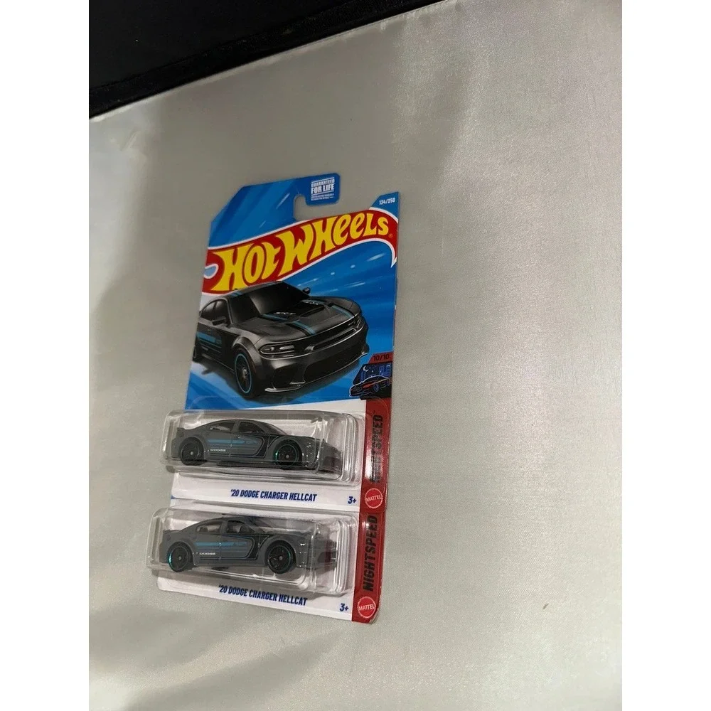 Hot Wheels 20 Dodge Charger Hellcat Nightburnerz Gray Blue 134/250 Lot of 2